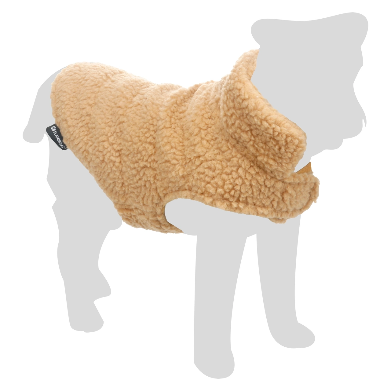 Flamingo Nado hundejakke beige 25 cm - varm hundefrakke med fleece